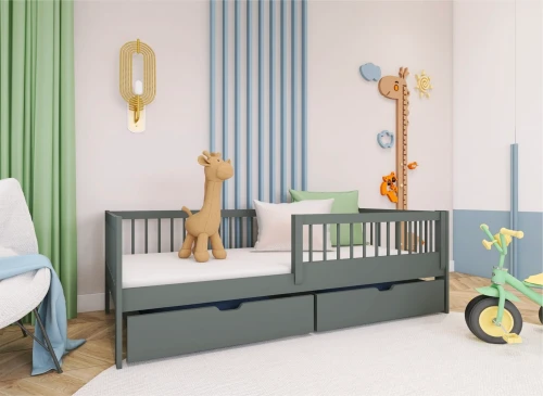 EDI 90x180 graphite children's bed Lano Furniture