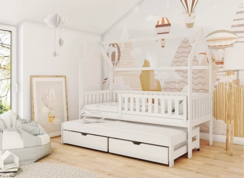 MONKEY 80x160 white children's house bed Lano Furniture