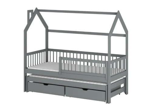 PAPI 80x160 graphite children's house bed Lano Furniture