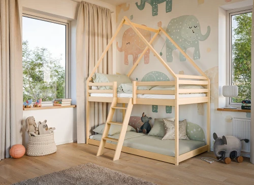 SWEET 80x180 nenatřené dřevo patrová postel Lano Nábytek