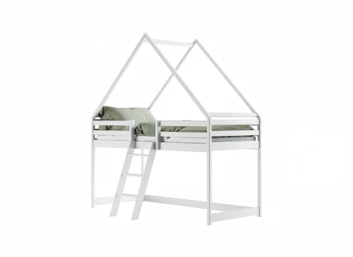 MOON 90x200 grey children's house loft bed Lano Furniture