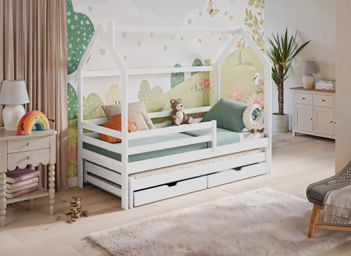 DANEK 80x160 white children's house bed Lano Furniture