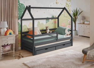 DISNEY 90x200 graphite children's house bed Lano Furniture
