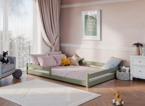 FINI 140x200 olivová detská jednolôžková posteľ Lano Nábytok
