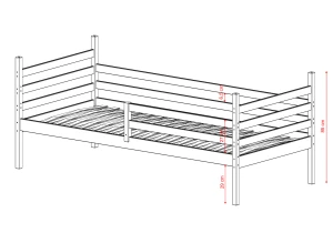 MELANI 80x160 kašmír jednolůžková dětská postel Lano Nábytok