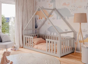 BEE 80x200 kašmír detská jednolôžková posteľ domček Lano Nábytok
