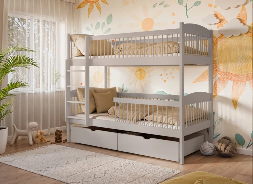 LUNA 90x200 kašmír poschodová posteľ Lano Nábytok