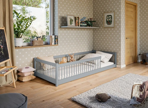 PEDRO 80x180 popolová detská Montessori podlahová posteľ Lano Nábytok