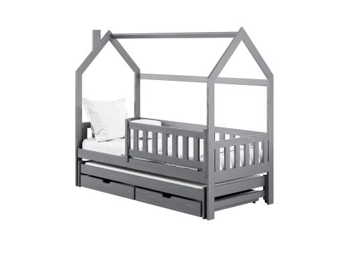 MONKEY 80x160 grey children's house bed Lano Furniture