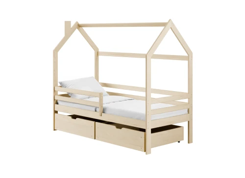 LILA 90x190 pine children's house bed Lano Furniture