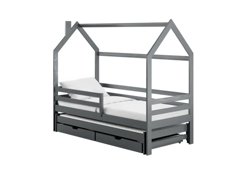 DISNEY 90x180 graphite children's house bed Lano Furniture