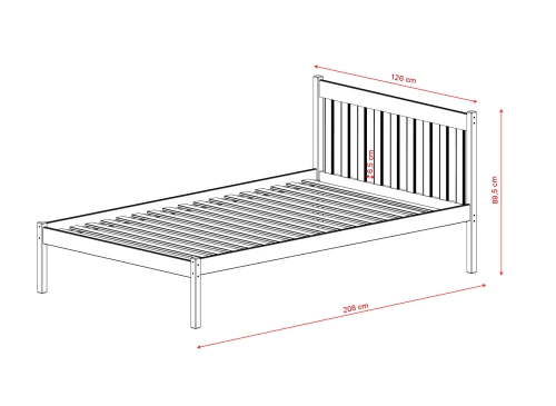 TEEN 120x200 cashmere youth single bed Lano Furniture