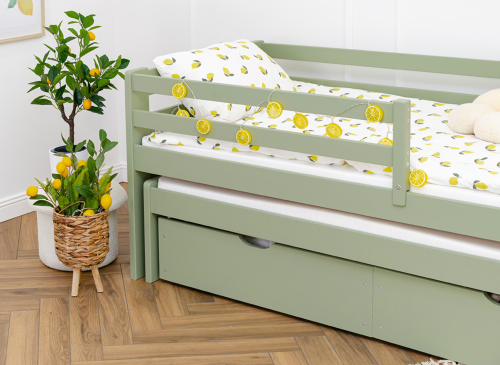 SENSO 80x160 olive green double trundle bed Lano Furniture