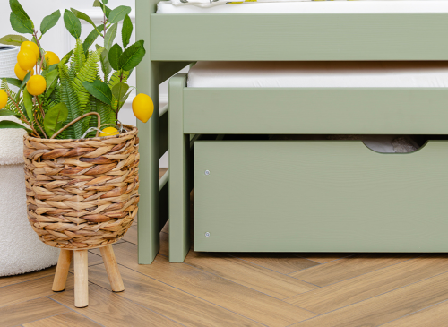 SENSO 80x190 olive green double trundle bed Lano Furniture