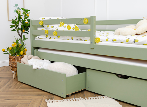SENSO 90x180 olive green double trundle bed Lano Furniture