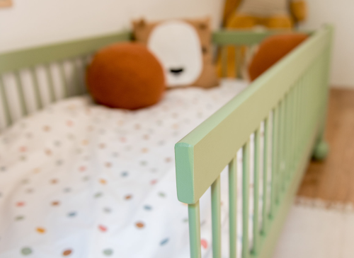 STAR 80x180 olivová jednolôžková detská posteľ montessori Lano Nábytok