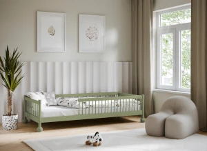 STAR 90x200 olivová jednolôžková detská posteľ montessori Lano Nábytok