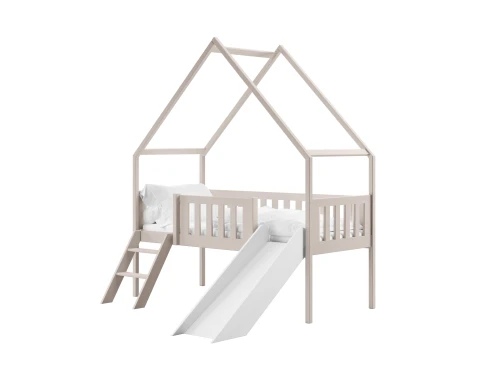 ANGEL 80x180 kašmír detská posteľ domček so šmykľavkou Lano Nábytok