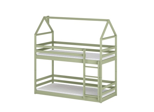 AXEL 90x180 olive green house bunk bed Lano Furniture