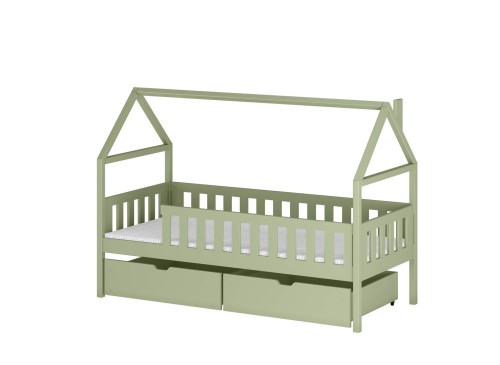 DOMI 80x200 olive green single children's bed Lano Furniture