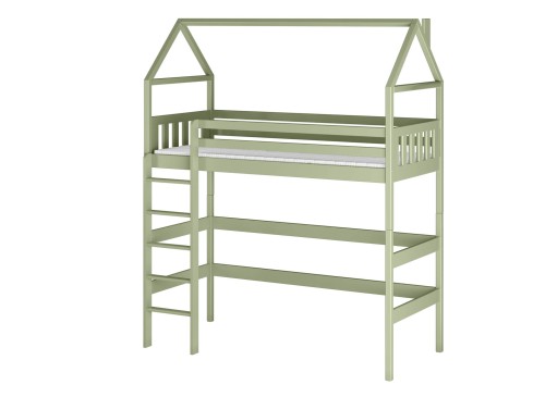 GLORIA 80x160 olive green single high sleeper bed Lano Furniture