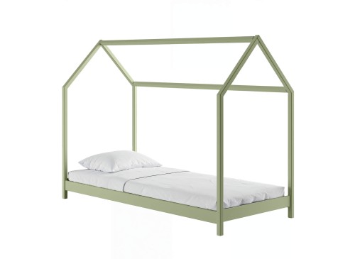 LUCKY 90x200 olive green single children's house bed Lano Furniture