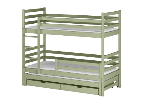 LUK 90x190 olive green bunk bed Lano Furniture