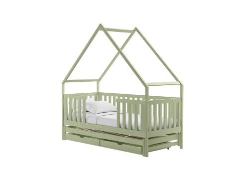 MAGIC 90x200 olive green double pull-out house bed Lano Furniture