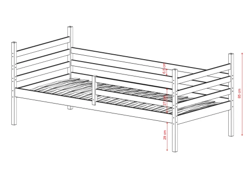 MELANI 80x200 kašmír jednolůžková dětská postel Lano Nábytok