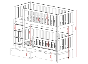 MICHALINA 80x190 cashmere bunk bed Lano Furniture