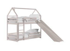 PLAY 80x180 cashmere bunk bed with slide Lano Furniture
