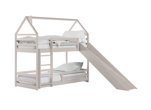 PLAY 80x180 cashmere bunk bed with slide Lano Furniture