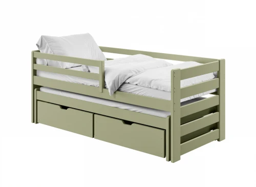 SENSO 80x160 olive green double trundle bed Lano Furniture