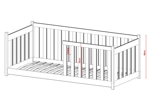 CONCEPT 90x200 cashmere single children's cot bed Lano Furniture