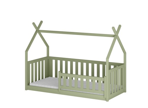 BOGUŚ 80x180 olive green single children's tipi bed Lano Furniture