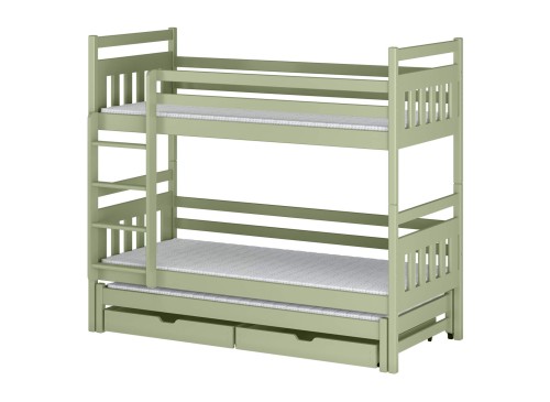 SEWERYN 90x190 olive green bunk bed Lano Furniture