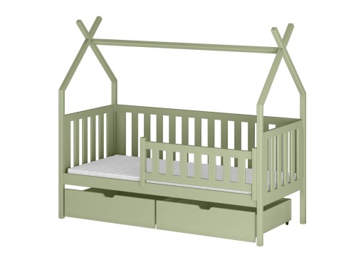 SIMBA 80x190 olive green single children's tipi bed Lano Furniture