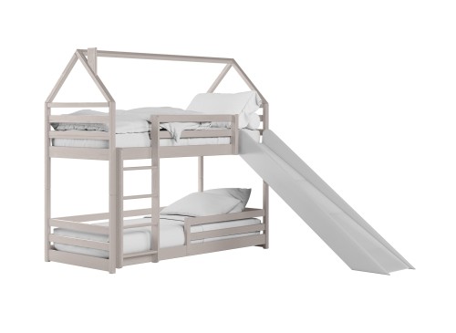 PLAY 80x200 cashmere bunk bed with slide Lano Furniture