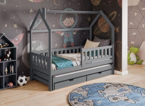 MONKEY 80x200 grey children's house bed Lano Furniture