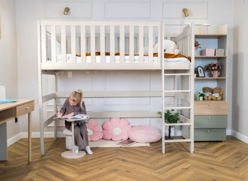 LAURA 90x180 cashmere loft bed Lano Furniture