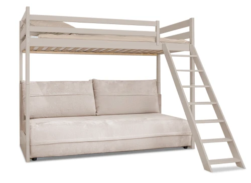 SAVIO 90x200/140x200 kašmír lôžko na poschodovej posteli s rozkladacou pohovkou sivá látka perfect harmony 02 Lano Nábytok