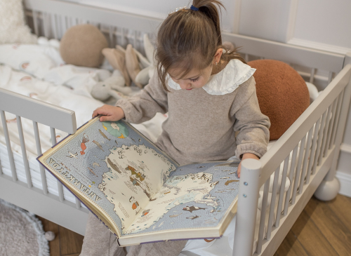 STAR 90x200 kašmír jednolôžková detská posteľ montessori Lano Nábytok