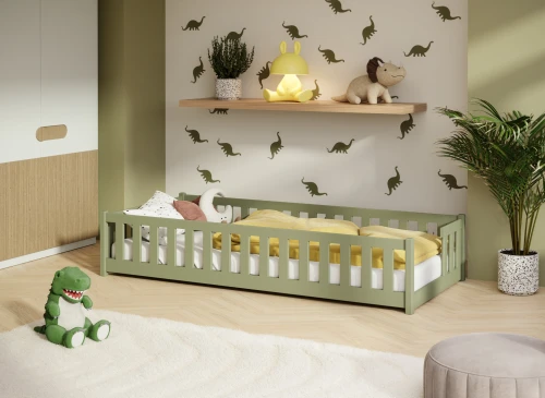ZOYA 80x180 olivová jednolůžková dětská postel Lano Nábytok