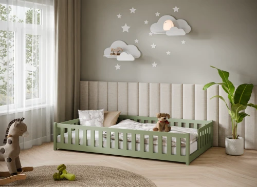 IVY 120x200 olivová jednolůžková dětská postel Lano Nábytok