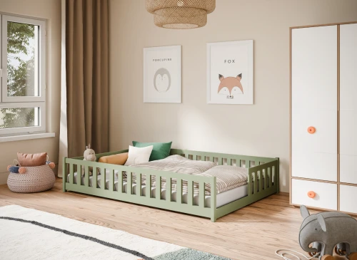 LEVI 140x200 olivová jednolůžková dětská postel Lano Nábytok