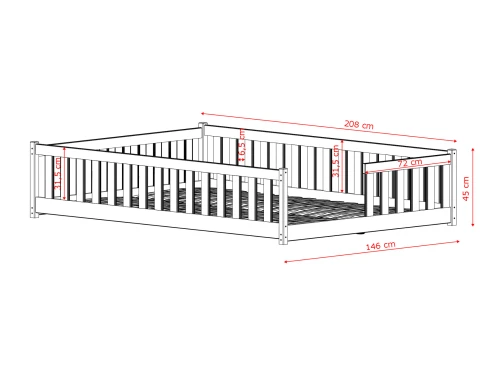 LEVI 140x200 kašmír  jednolůžková dětská postel Lano Nábytok