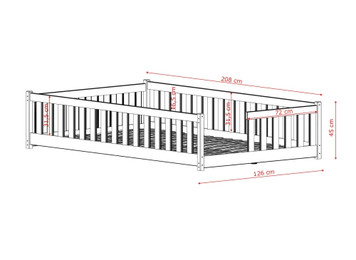 IVY 120x200 škoricové jednolůžková dětská postel Lano Nábytok