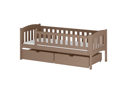 GUCIO 80x190 milk chocolate single children's bed Lano Meble