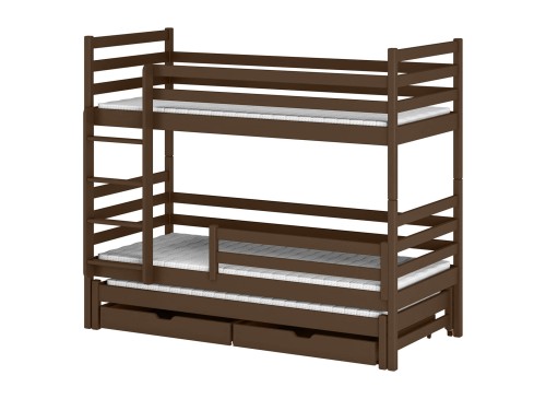 LUK 80x190 dark chocolate bunk bed Lano Furniture