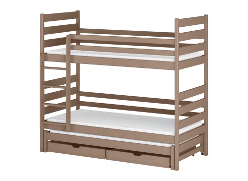 TOMI 90x200 milk chocolate bunk bed Lano Furniture